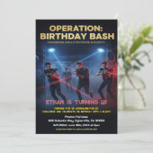 Operation Birthday Bash Laser Tag 招待状 (スタンド正面)