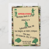 Operation Birthday Bash Toy Soldier birthday 招待状 (正面)