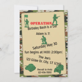 Operation Birthday Bash Toy Soldier birthday 招待状
