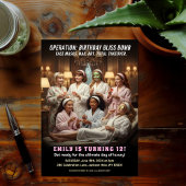 Operation Birthday Bliss Spa Party  招待状