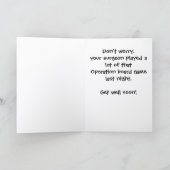 Operation Bzzzz Get Well Card SD-1 カード (内部)