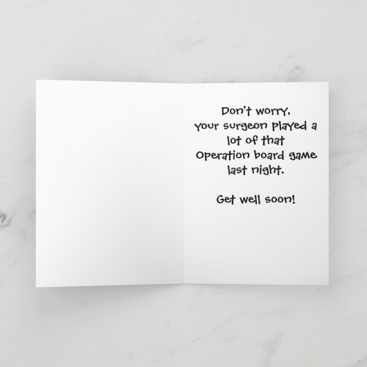 Operation Bzzzz Get Well Card SD-1 カード (内部)