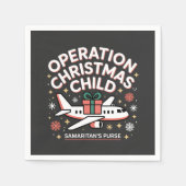 Operation Christmas Child Samaritan Purse スタンダードカクテルナプキン (正面)