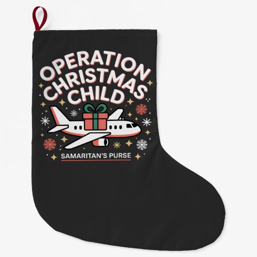 Operation Christmas Child Samaritan Purse  ラージクリスマスストッキング (正面)
