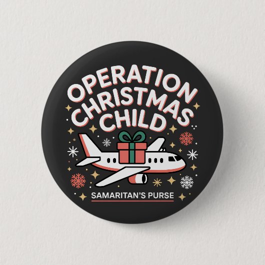 Operation Christmas Child Samaritan Purse  缶バッジ (正面)
