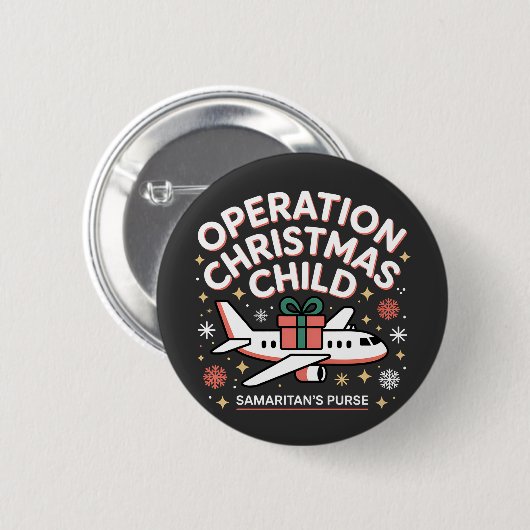 Operation Christmas Child Samaritan Purse  缶バッジ (正面&裏面)
