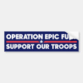 Operation Epic Fury Support Our Troops Iran War バンパーステッカー (正面)