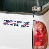 Operation Epic Fury Support Our Troops Iran War バンパーステッカー (トラック上)