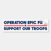 Operation Epic Fury Support Our Troops Iran War バンパーステッカー (正面)