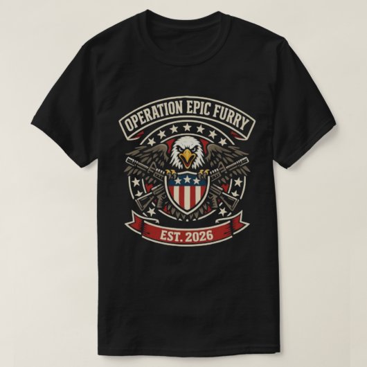 Operation Epic Fury – Tactical Military Style Tシャツ (デザイン正面)