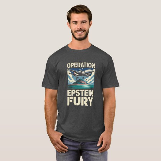 Operation Epstein Fury Parody Tee Tシャツ (正面フル)