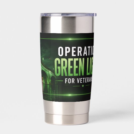 Operation Green Light for Veterans London Bridge 保温保冷タンブラー (左面)