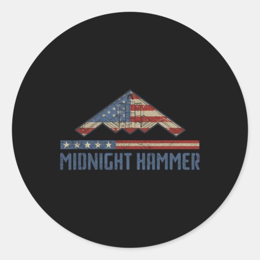 Operation Midnight Hammer - Usa Flag Midnight Hamm ラウンドシール (正面)