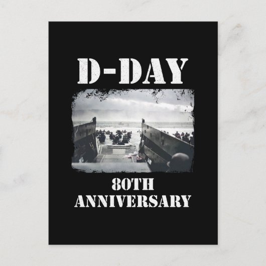 Operation Overlord 1944 D-Day 2024 Normandy シーズンポストカード (正面)