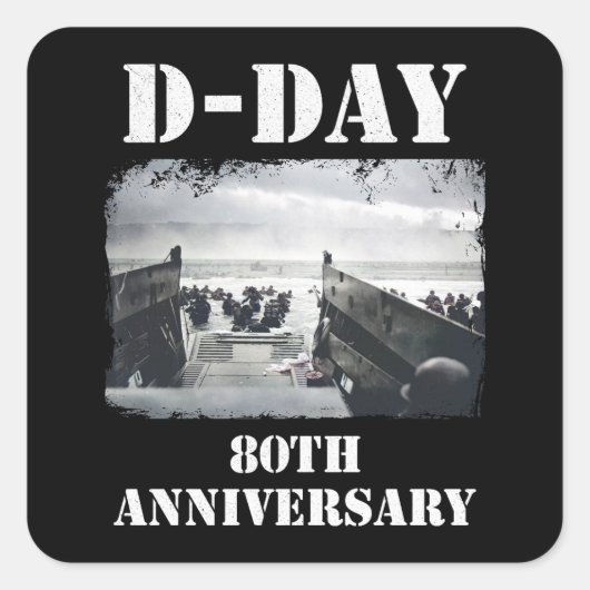 Operation Overlord 1944 D-Day 2024 Normandy スクエアシール (正面)