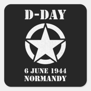 Operation Overlord 1944 D-Day 2024 Normandy スクエアシール