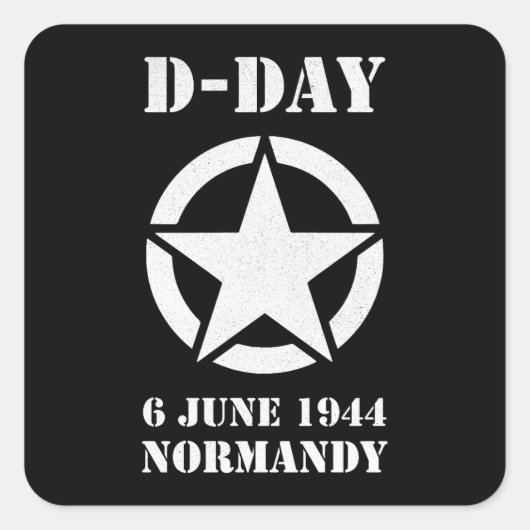 Operation Overlord 1944 D-Day 2024 Normandy スクエアシール (正面)