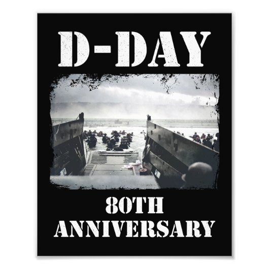 Operation Overlord 1944 D-Day 2024 Normandy フォトプリント (正面)