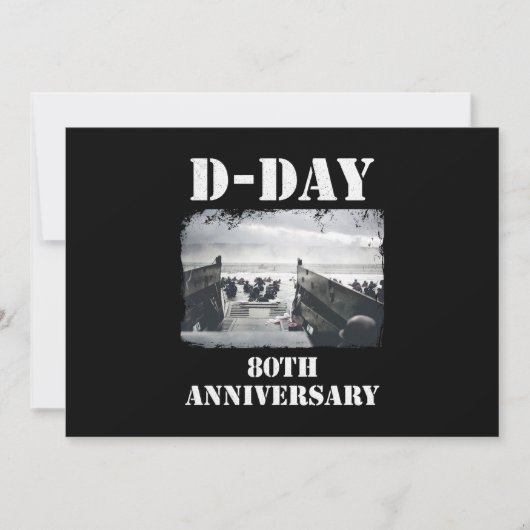Operation Overlord 1944 D-Day 2024 Normandy 招待状 (正面)