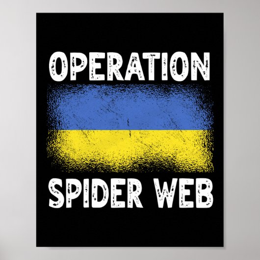 Operation Spider Web Ukraine Heroes Ukrainian Flag ポスター (正面)