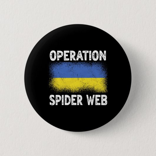 Operation Spider Web Ukraine Heroes Ukrainian Flag 缶バッジ (正面)
