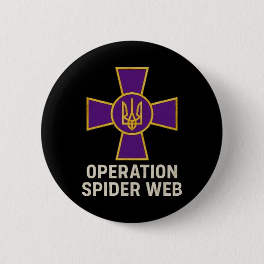 Operation Spider Web Ukraine Heroes Ukrainian Mili 缶バッジ (正面)