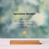 Operations おもしろい Managerの評価 アクリルサイン (ニュートラル)