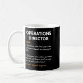Operations Director Profession Funny Dictionary De コーヒーマグカップ (左)