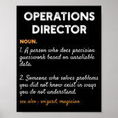 Operations Director Profession Funny Dictionary De ポスター (正面)