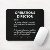Operations Director Profession Funny Dictionary De マウスパッド (マウス)