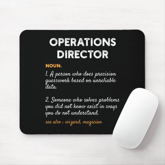 Operations Director Profession Funny Dictionary De マウスパッド (マウス)