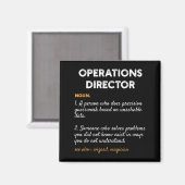 Operations Director Profession Funny Dictionary De マグネット (正面/裏面)