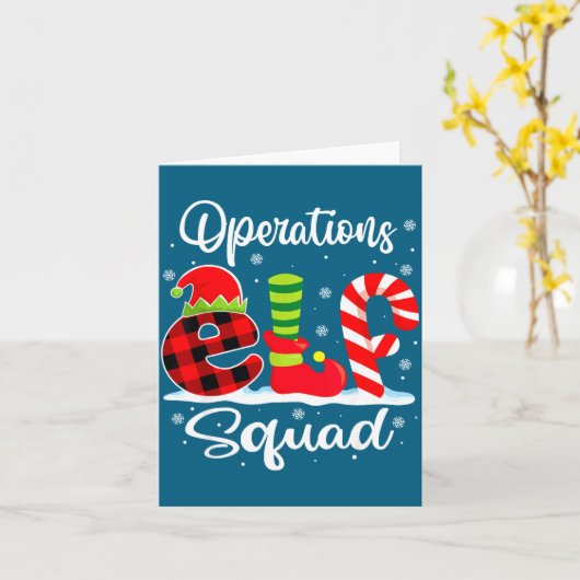 Operations Elf Squad Christmas Manager Matching X- カード (黄色い花)