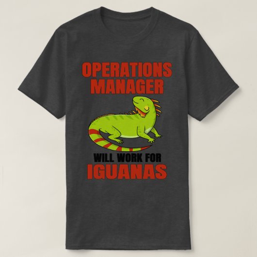 Operations ManagerがIguanasで動作 Tシャツ (デザイン正面)