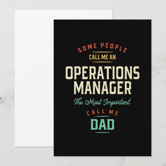 Operations Managerとパパ サンキューカード (正面/裏面)