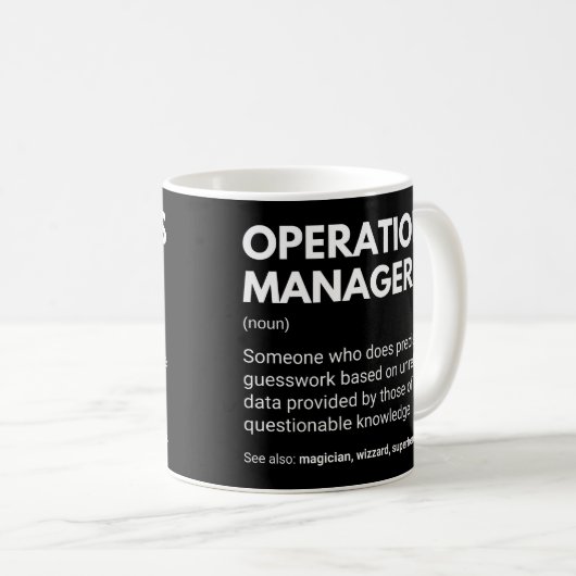 Operations Managerのおもしろい作業定義 コーヒーマグカップ (正面右)
