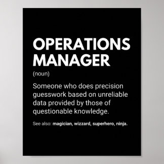 Operations Managerのおもしろい定義 ポスター