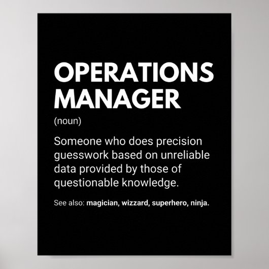 Operations Managerのおもしろい定義 ポスター (正面)