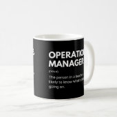 Operations Manager Funny Work Definition コーヒーマグカップ (正面右)