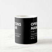 Operations Manager Funny Work Definition コーヒーマグカップ (中央)