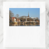Ophaalbrug in Nederland. 長方形シール (バッグ)