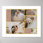Opheliaの写真のコラージュの後結婚に幸せに 箔ポスター (正面)