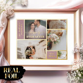 Opheliaの写真のコラージュの後結婚に幸せに 箔ポスター
