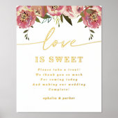 Ophelia愛エレガントは甘いホイル実在の兆候 箔ポスター (正面)