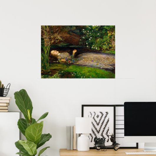 Ophelia, 1851 by John Everett Millais ポスター (ホームオフィス)