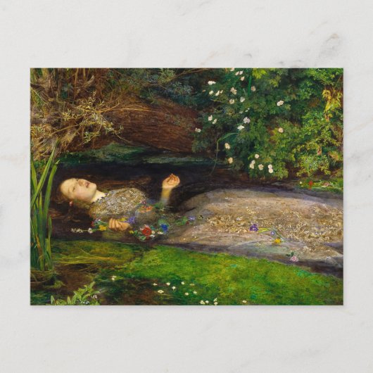 Ophelia, 1851 by John Everett Millais ポストカード (正面)