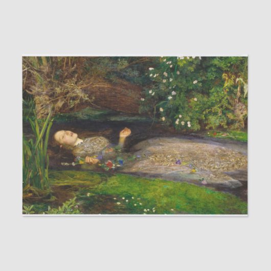 Ophelia, 1851 by John Everett Millais 薄葉紙 (正面)