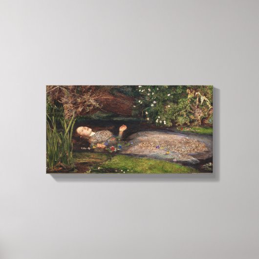 Ophelia by John Everett Millais キャンバスプリント (正面)