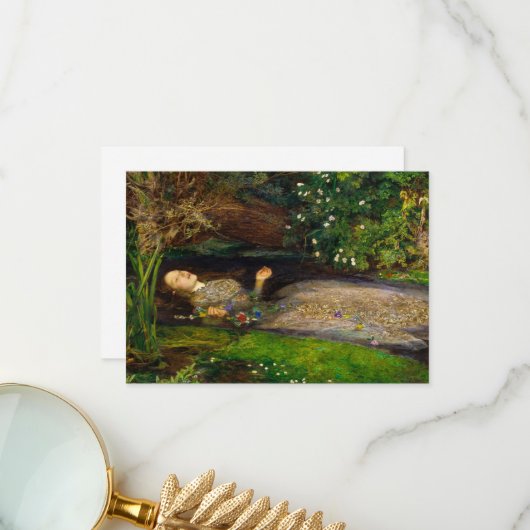 Ophelia by John Everett Millais サンキューカード (正面/裏面インサイチュ)