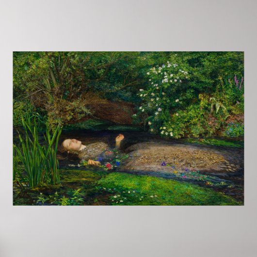 Ophelia by John Everett Millais ポスター (正面)